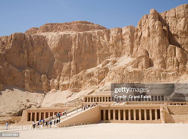 ancient egypt ruins of stone - luxor stock-fotos und bilder