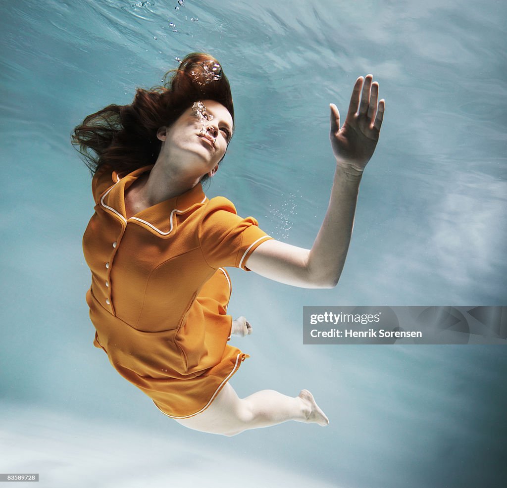 Woman under water