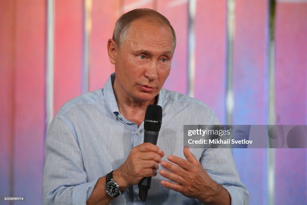 Russian President Vladimir Putin visits Tavrida Youth Forum in Crimea