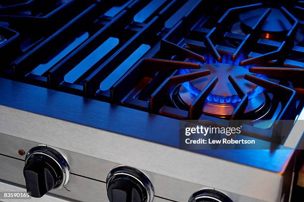 stove top - gas cooker stockfoto's en -beelden