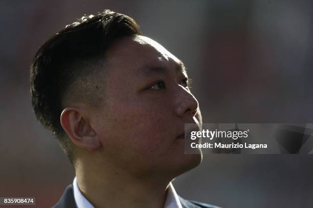 David Han Li of Milan during the Serie A match between FC Crotone and AC Milan on August 20, 2017 in Crotone, Italy.