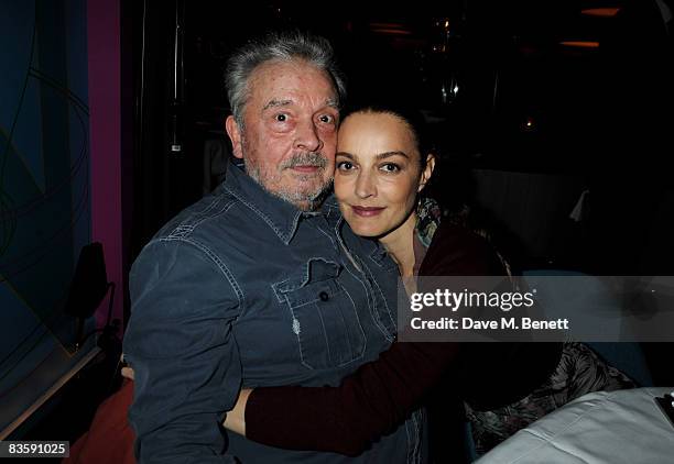 David Bailey and wife Catherine attend the GQ 20th Anniversary Party, at St Alban on November 6, 2008 in London, England.