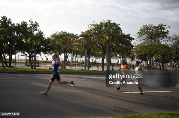 Rio de Janeiro International Half Marathon held at Flamengo Park in Rio de Janeiro, Brazil on August 20, 2017. More than 10 thousand people,...