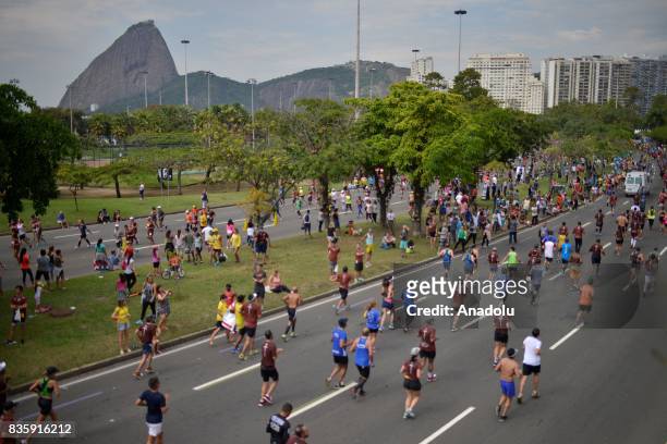 Rio de Janeiro International Half Marathon held at Flamengo Park in Rio de Janeiro, Brazil on August 20, 2017. More than 10 thousand people,...