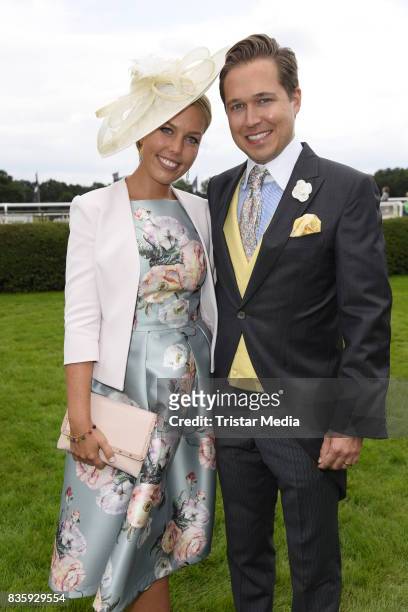 Helena Christina Sommerlath and her husband Jan Sommerlath-Sohns during the Audi Ascot Race Day 2017 on August 20, 2017 in Hanover, Germany.