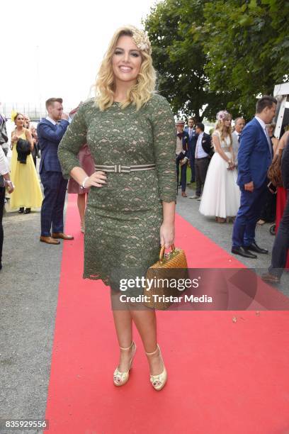 Angelina Kirsch during the Audi Ascot Race Day 2017 on August 20, 2017 in Hanover, Germany.