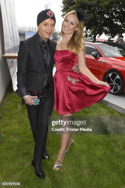 Julian F. M. Stoeckel and Anne Julia Hagen during the Audi Ascot Race Day 2017 on August 20, 2017 in Hanover, Germany.