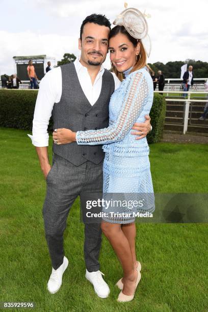Giovanni Zarrella and his wife Jana Ina Zarrella during the Audi Ascot Race Day 2017 on August 20, 2017 in Hanover, Germany.