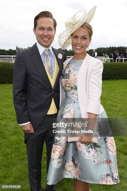 Helena Christina Sommerlath, nice of Silvia Queen of Sweden, and her husband Jan Sommerlath-Sohns during the Audi Ascot Race Day 2017 on August 20,...