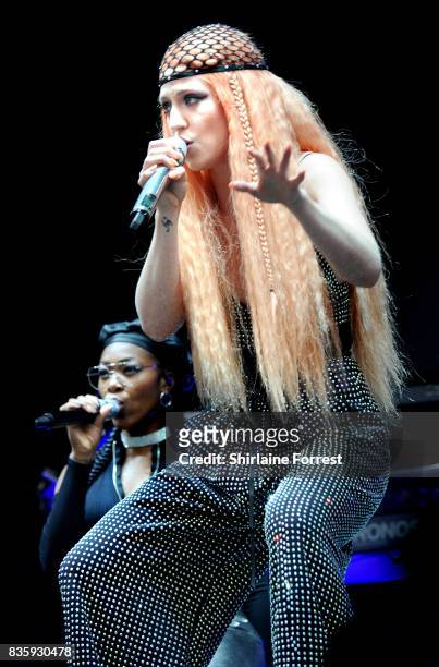 Jess Glynne performs live on stage during V Festival 2017 at Weston Park on August 20, 2017 in Stafford, England.