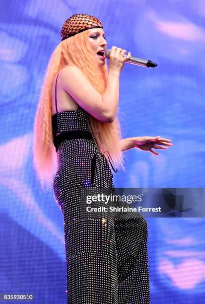 Jess Glynne performs live on stage during V Festival 2017 at Weston Park on August 20, 2017 in Stafford, England.