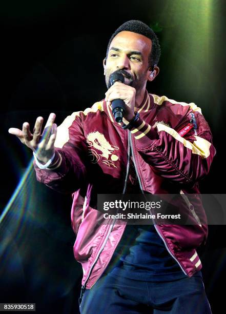 Craig David performs live on stage during V Festival 2017 at Weston Park on August 20, 2017 in Stafford, England.