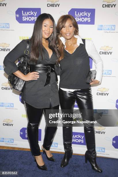 Supermodel Beverly Johnson and daughter Anansa attend the 5th Annual Lucky Magazine Shops at the Metropolitan Pavilion on November 6, 2008 in New...