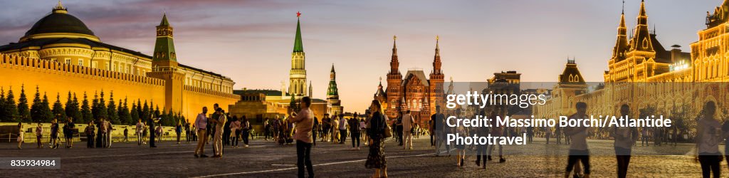 Red Square, people and tourists