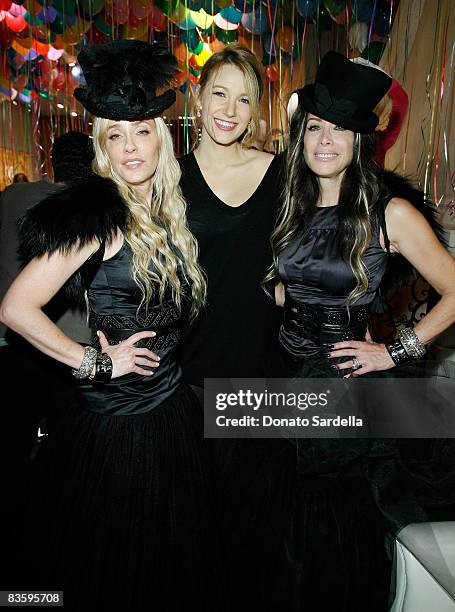 Pamela Skaist Levy, actress Blake Lively and Gela Nash-Taylor attend the Juicy Couture New York Boutique Opening on November 6 2008 New York City,...