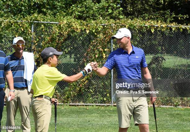 And City Parks Foundation host youth golf clinic with PGA TOUR Player, Daniel Berger on August 20, 2017 in New York City.