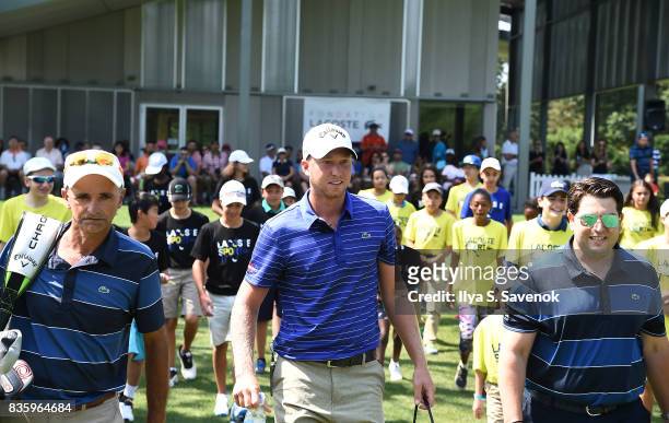 And City Parks Foundation host youth golf clinic with PGA TOUR Player, Daniel Berger on August 20, 2017 in New York City.