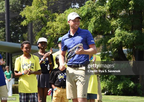 And City Parks Foundation host youth golf clinic with PGA TOUR Player, Daniel Berger on August 20, 2017 in New York City.