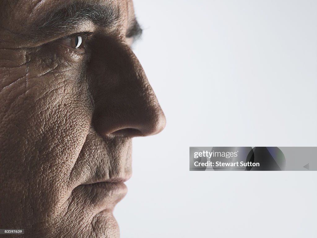 Close-up of mature man's face