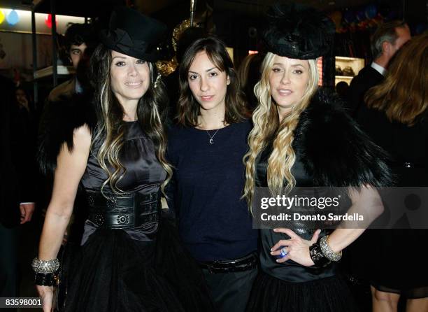 Gela Nash-Taylor, Gia Coppola and Pamela Skaist -Levy attend the Juicy Couture New York Boutique Opening on November 6, 2008 New York