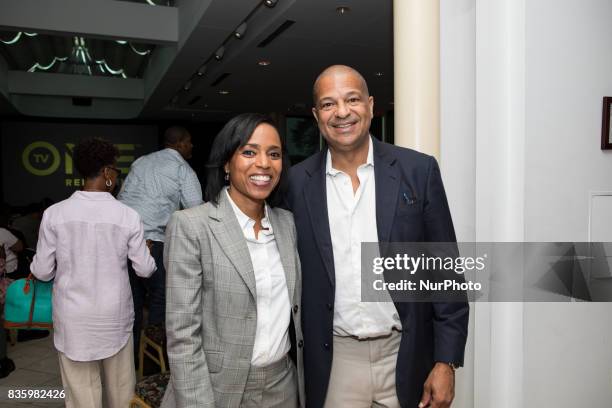 Angela D. Alsobrooks, State's Attorney Prnce George's County, Maryland, and Alfred C. Liggins, CEO, President and Treasurer of Radio One Inc., and...