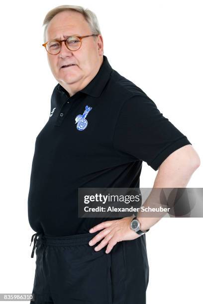 Dr. Claus Petsch of MSV Duisburg poses during the Allianz Frauen Bundesliga Club Tour at MSV Duisburg on August 17, 2017 in Duisburg, Germany.