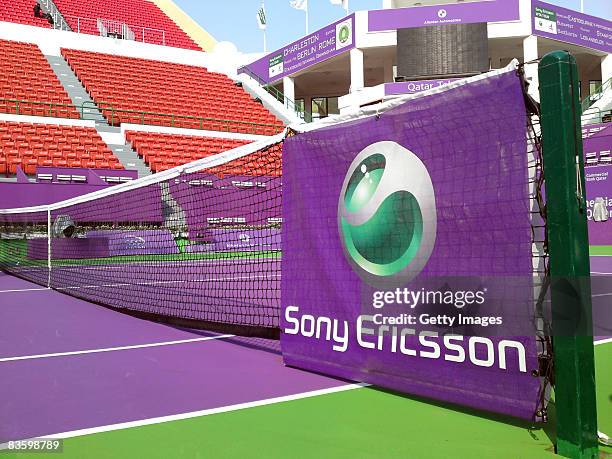 Sony Ericsson Branding taken on a C905 Sony Ericsson cyber shot phone during the Sony Ericsson Championships at the Khalifa Tennis Complex on...