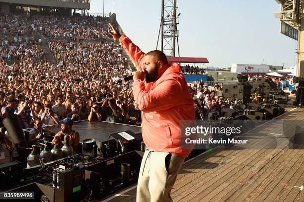 Khaled performs during Day Two of 2017 Billboard Hot 100 Festival at Northwell Health at Jones Beach Theater on August 20, 2017 in Wantagh City.