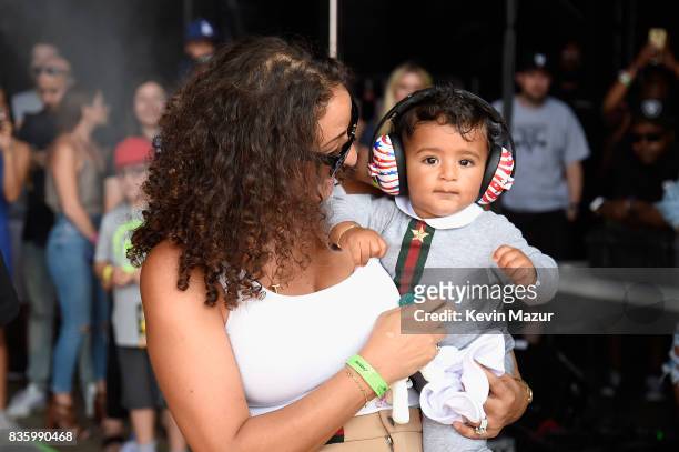 Nicole Tuck and Asahd Tuck Khaled attend Day Two of 2017 Billboard Hot 100 Festival at Northwell Health at Jones Beach Theater on August 20, 2017 in...