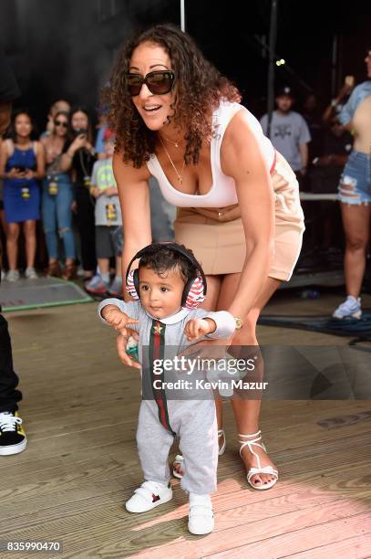 Nicole Tuck and Asahd Tuck Khaled attend Day Two of 2017 Billboard Hot 100 Festival at Northwell Health at Jones Beach Theater on August 20, 2017 in...
