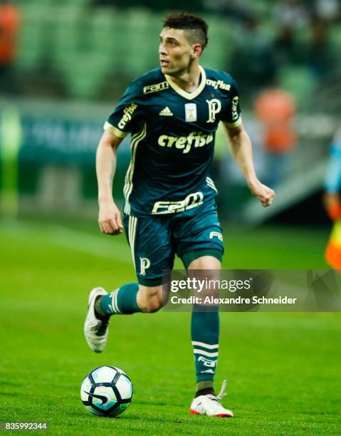 Luan Garcia of Palmeiras in action during the match between Palmeiras and Chapecoense for the Brasileirao Series A 2017 at Aliians Parque Stadium on...