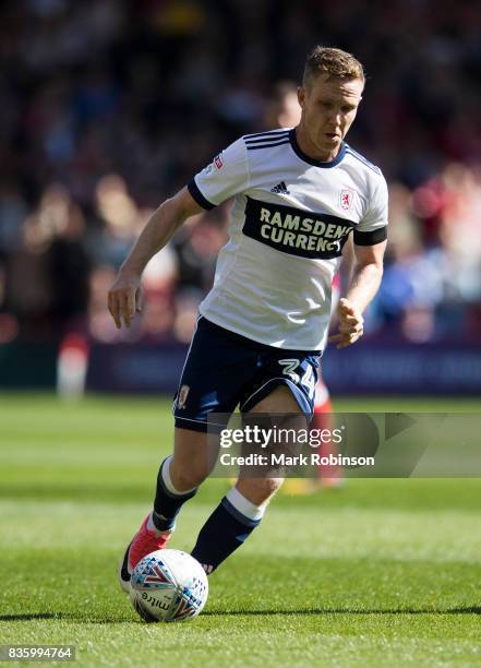 Adam Forshaw of Middlesbrough during the Sky Bet Championship match between Nottingham Forest and Middlesbrough at City Ground on August 19, 2017 in...