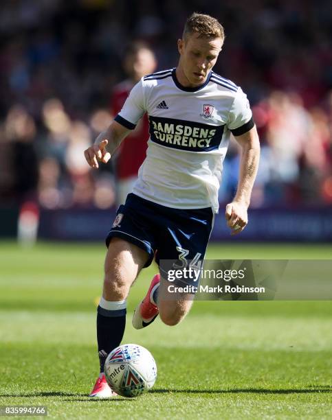 Adam Forshaw of Middlesbrough during the Sky Bet Championship match between Nottingham Forest and Middlesbrough at City Ground on August 19, 2017 in...