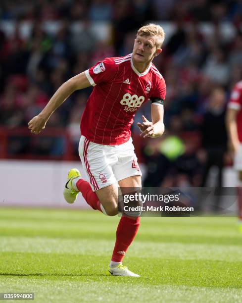 Joe Worrall of Nottingham Forest during the Sky Bet Championship match between Nottingham Forest and Middlesbrough at City Ground on August 19, 2017...