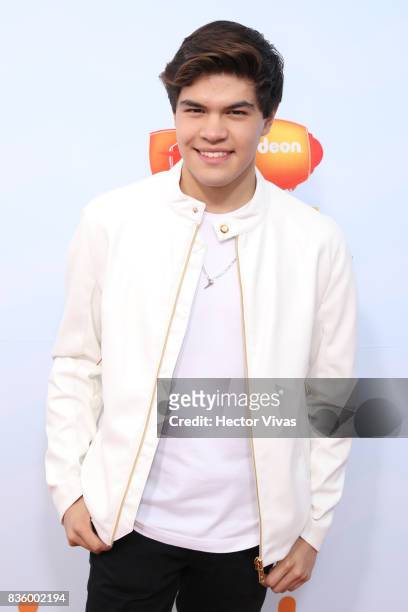 Justyn Govea poses during the Kids Choice Awards Mexico 2017 Orange Carpet at Auditorio Nacional on August 19, 2017 in Mexico City, Mexico.