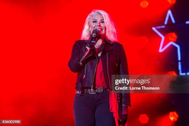 Kim Wilde performs at Rewind Festival on August 20, 2017 in Henley-on-Thames, England.
