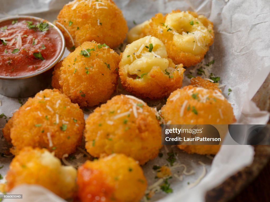 Deep Fried Macaroni And Cheese Balls High-Res Stock Photo - Getty Images