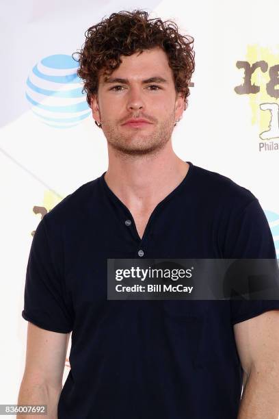 Vance Joy poses with Solar Eclipse glasses at the Radio 104.5 Summer Block Party August 20 , 2017 in Philadelphia, Pennsylvania