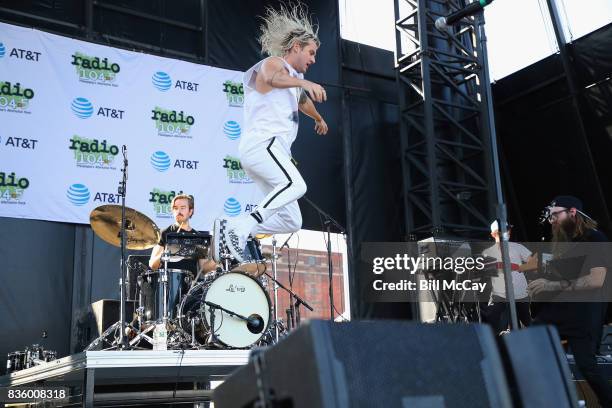 Judah Akers of the band Judah and The Lion performs at the Radio 104.5 Summer Block Party August 20 , 2017 in Philadelphia, Pennsylvania
