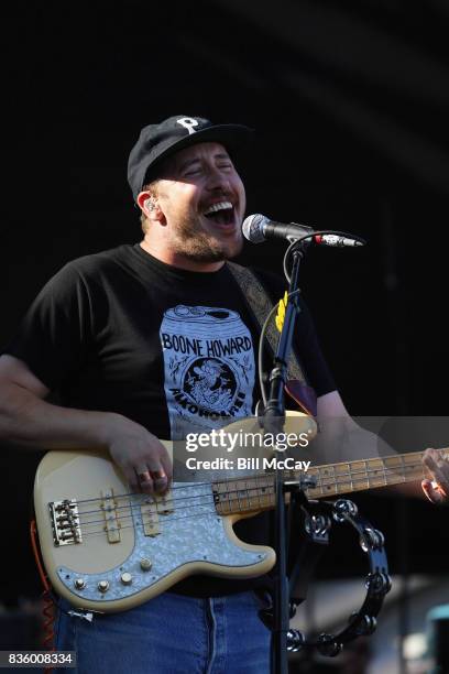 Zachary Carothers of the band Portugal. The Man performs at the Radio 104.5 Summer Block Party August 20 , 2017 in Philadelphia, Pennsylvania