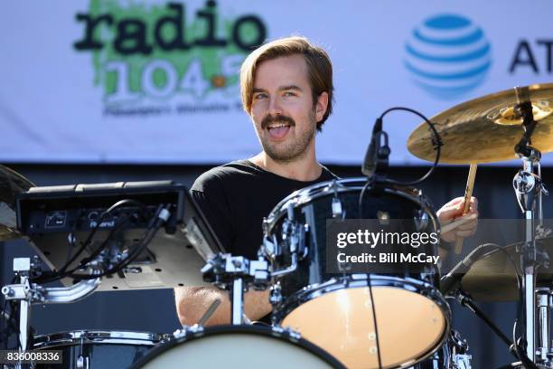 Spencer Cross of the band Judah and The Lion performs at the Radio 104.5 Summer Block Party August 20 , 2017 in Philadelphia, Pennsylvania