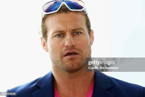 Superstar Dolph Ziggler attends the WWE Superstars Surprise Make-A-Wish Families at One World Observatory on August 19, 2017 in New York City.