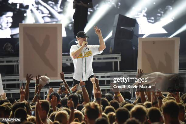 Diplo of the band Major Lazer performs during Day Two of 2017 Billboard Hot 100 Festival at Northwell Health at Jones Beach Theater on August 20,...