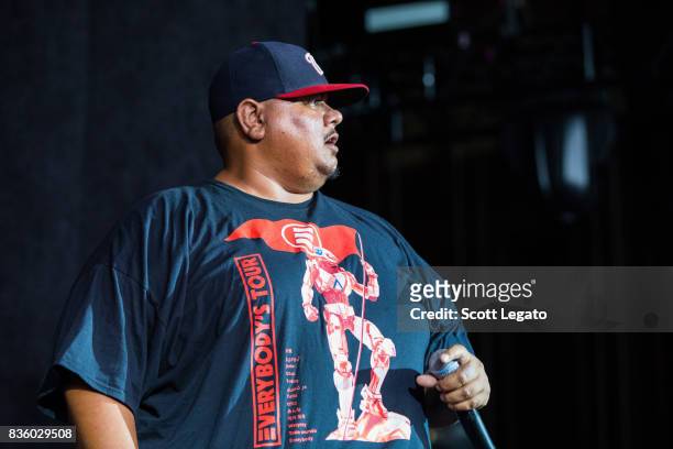 Rapper Big Lenbo performs in support of the Everybody's Tour at Meadow Brook Music Festival on August 20, 2017 in Rochester, Michigan.