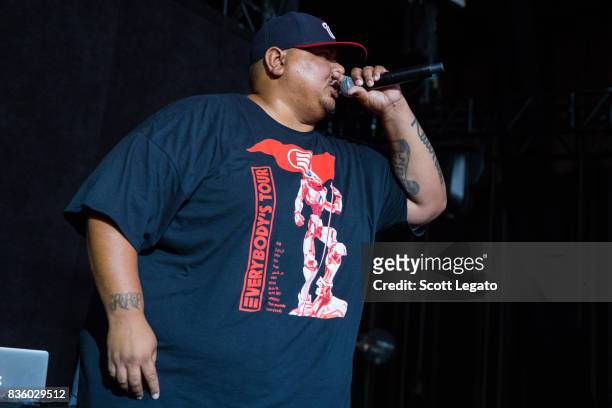 Rapper Big Lenbo performs in support of the Everybody's Tour at Meadow Brook Music Festival on August 20, 2017 in Rochester, Michigan.