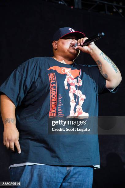 Rapper Big Lenbo performs in support of the Everybody's Tour at Meadow Brook Music Festival on August 20, 2017 in Rochester, Michigan.