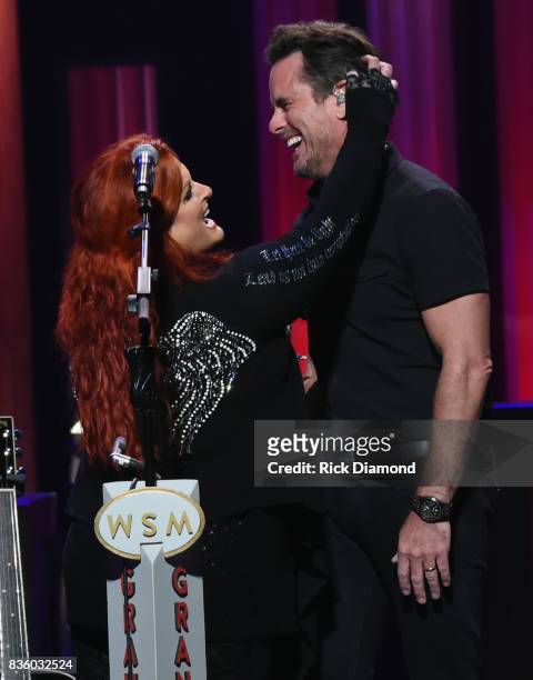 Wynonna Judd and Charles Esten during Grand Ole Opry Total Eclipse 2017 Special Sunday Night Show at Grand Ole Opry House on August 20, 2017 in...