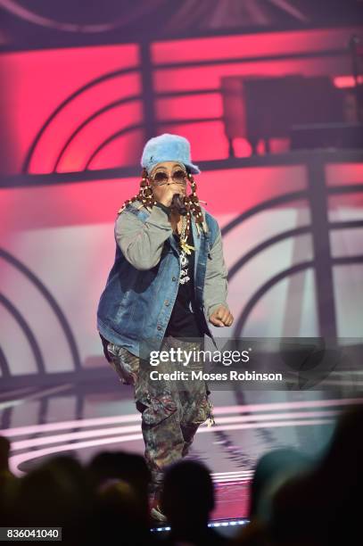 Rapper Da Brat performs onstage at the 2017 Black Music Honors at Tennessee Performing Arts Center on August 18, 2017 in Nashville, Tennessee.