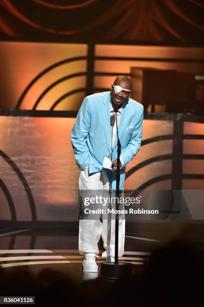 Rapper Slick Rick Attends the 2017 Black Music Honors at Tennessee Performing Arts Center on August 18, 2017 in Nashville, Tennessee.