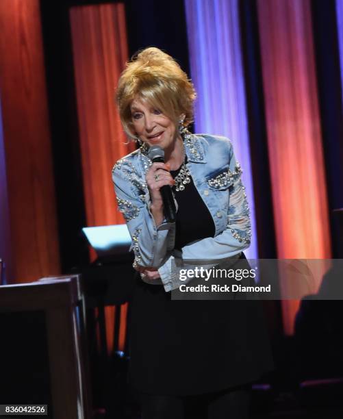 Singer/Songwriter & 50 year member of The Opry Jeannie Seely performs during Grand Ole Opry Total Eclipse 2017 Special Sunday Night Show at Grand Ole...